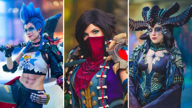 A trio of cosplays from BlizzCon 2023.