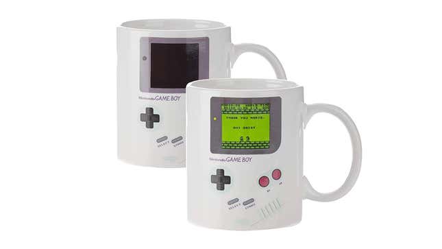 An image shows two Nintendo Game Boy mugs.