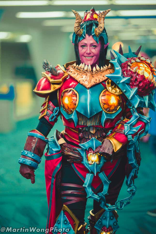 A cosplayer mashed up Brigitte from Overwatch and Diablo for a great cosplay.