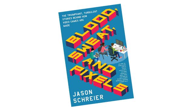 An image shows the cover of Blood, Sweat and Pixels.