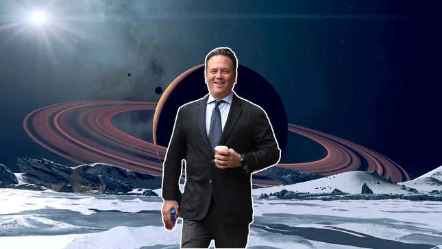 Phil Spencer walks into the office off a distant planet. 