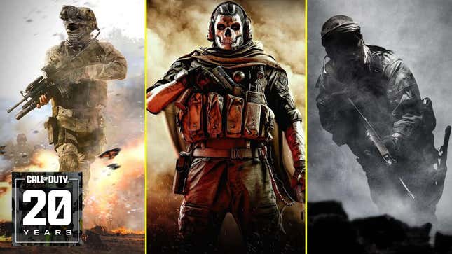 Soldiers featured in Modern Warfare 2, Modern Warfare 1, and Call of Duty: Black Ops collaged together. 